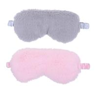 SOPOTUTU 2 piezas Antifaz para Dormir Suave de Felpa Tapa Ojos Opaca para Viaje y Siesta Bloquea Luz Comodidad y Relajación para Descanso Profundo