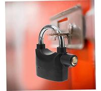 SOPOTUTU 2 piezas Candado Alarma U Tipo para Bicicleta y Moto Resistente Antirrobo con Sonido para Puertas y Contenedores