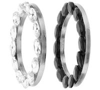 SOPOTUTU 2 Piezas Cubierta de Botón de Encendido con Cristales Anillo Decorativo para Motor Compatible Instalación Rápida y Protección Funcional Accesorio Brillante para Automóviles Mujer