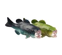SOPOTUTU 2 Piezas De Lubina De Boca Grande Juguetes De Animales Realistas Peces para Adultos Decoración del Hogar