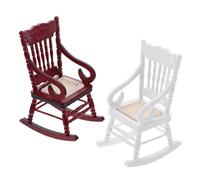 SOPOTUTU 2 Piezas De Muebles para Casa De Muñecas De Mini Silla Mini Mueble Mecedora para Casa De Muñecas Columpio En Miniatura