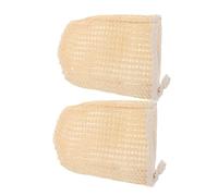 SOPOTUTU 2 Piezas guantes de sisal guante exfoliante para mujer lavar guantes para ducha guante de baño guantes de baño para mujer depurador de piel muerta guantes de lavado esponja Beige
