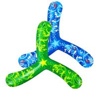 SOPOTUTU 2 Piezas Juguetes Voladores para Búmeran Que Regresa Colores Brillantes Azul y Verde Juguetes Divertidos para Exterior y Jardín