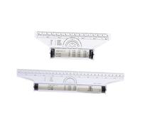 SOPOTUTU 2 Piezas Regla Rodante Paralela de Plástico para Dibujo y Medición Precisa de Ángulos Círculos y Líneas Paralelas Portátil para Estudiantes Oficina y Diseño Técnico