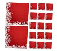 SOPOTUTU 20 Hojas Unidades Servilletas Desechables Rojas con de Blancas para Fiestas Navideñas Decoración Elegante para Centro de Mesa Festivos