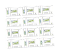 SOPOTUTU 20 Piezas Miniature Bus Stop Props Realistic Plastic Dollhouse Landscaping Model For Urban Scenes Photography and Creative Decor