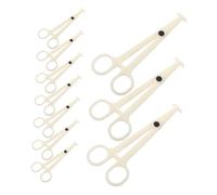 SOPOTUTU 20piezas Pinzas Desechables Curvas para Piercing Redondas y Ranuradas Herramienta Auxiliar para Tatuajes Tabique Nasal Labio Ombligo Lengua Vientre Oreja y Nariz