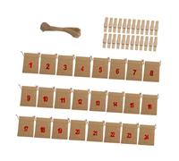 SOPOTUTU 24 Piezas Bolsas de Regalo de Yute con Cordón para Navidad Unidades con Números Calendario de Adviento Resistentes y Decorativas para Dulces y Joyas