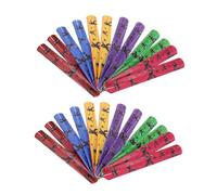 SOPOTUTU 24 piezas Pulseras Slap Ninja de PVC Seguras para Divertido para Fiestas de Cumpleaños y Halloween Paquete de Unidades Coloridas para Interior y Exterior