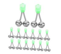 SOPOTUTU 25 Piezas Campanas Alarma para de Pescar Acero Inoxidable Compatible Alertas Mordida Accesorio Pesca Marítima