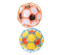 SOPOTUTU 2piezas Balón Luminoso De Fútbol Saltarín Música para Cumpleaños Balón De Fútbol Eléctrico Luminoso Minibalón para Jugar Interiores