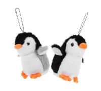 SOPOTUTU 2piezas Lindo Colgante De Pingüino De Peluche Llave Juguete De Peluche Adorable Para Mochilas De Fiesta Para Niño Niña y Negro