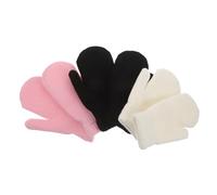 SOPOTUTU 3 Pares Manoplas Térmicas de Invierno para Mujer y Hombre Doble Capa con Forro de Gruesas y Cálidas Guantes de Punto Suaves para Clima Frío y Fiestas Navideñas