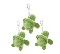 SOPOTUTU 3 Piezas Llavero de Peluche Tortuga Marina con Ojos Grandes Suave y Cómodo Conjunto Colgante Adorable para Mochila y Bolso Accesorio Infantil y Decorativo