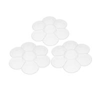 SOPOTUTU 3piezas De Pintura Transparente De Compartimentos Plato Mezclador De Pigmento para Acuarelas Suministro Artístico para Estudiantes De Plástico para Técnicas De Pintura