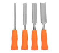 SOPOTUTU 4 Piezas Cinceles de Acero para Talla Madera Mango Ergonómico de Madera Accesorios para Carpinteros y Artistas Medidas y Herramientas para Tallado Manual