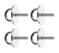 SOPOTUTU 4 Piezas Ganchos de Techo de Acero Inoxidable de Gancho U Redondo para Colgar Hamacas Ventiladores y Toldos Resistente Tornillos para Montaje Seguro