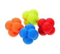 SOPOTUTU 4 Piezas Pelotas Hexagonales de Reacción para Entrenamiento Deportivo Bolas Sensibles y Portátiles para Mejorar Reflejos y Coordinación Mano-Ojo Atletas