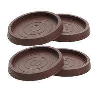 SOPOTUTU 4 Piezas Tapones de Goma Antideslizantes para Muebles Protectores de Patas de Sillas y Sofá Posavasos Resistentes para Suelo Compatibles con Ruedas de Color Marrón