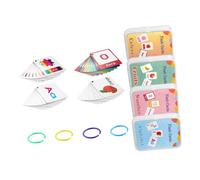 SOPOTUTU 4 Piezas Tarjetas Flash Educativas para Colores Frutas y Números Herramienta de Estudio para Aprender Inglés y Mejorar Memoria y Concentración