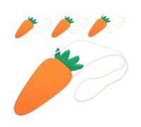 SOPOTUTU 4piezas Bolsas Cruzadas De Zanahoria para Niño Niña Accesorios Divertidos De Pascua Bolsos De Hombro para Niñas para Dulces y Tratamientos De Pascua Estilo Kawaii