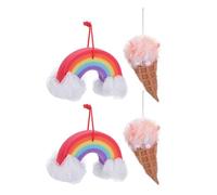 SOPOTUTU 4piezas Esponjas de Baño Forma de Helado Esponja de Dibujos Animados para Ducha Exfoliante Corporal de Lufa para Baño Familiar