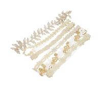 SOPOTUTU 6 piezas Diademas Bebés Niñas Diadema Niña con Flores de Encaje Elástico Cintillos Accesorios para Recién Nacidos