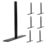 SOPOTUTU 7 Soportes Ocultos para Estantes Flotantes de Metal Negro de 20 CM Montaje Pared Soporte Resistente Tipo T para Estantes Decorativos Kit para Estanterías Ocultas y Carga Pesada