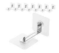 SOPOTUTU 8 piezas Unidades Anclajes Adhesivos Antivuelco para Muebles sin Taladro Seguridad Infantil para Estanterías Armarios y Aparadores Protección Pared sin Daños