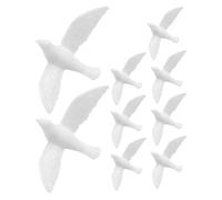SOPOTUTU 9 Piezas Mini Dove Figurines Resin Bird Model Hand-Painted Miniature Birds For Crafts Wedding Cake Decoration Coastal Dove Ornament