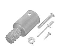 SOPOTUTU Adaptador de Conector de Mango Metálico para Poste de Extensión de de Mango de Recambio para Compatible con Hierro Aluminio y Madera Fácil Montaje y Almacenaje de Plateadas
