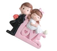SOPOTUTU Adorno para Pastel de Resina Romántico para San Valentín, Figura de Novios en Resina, Decoración para Tartas de Boda y Aniversario, Escultura de Enamorada, Accesorio para Fiestas