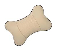 SOPOTUTU Almohada para Coche Forma de Hueso Cojín de Cuello Ergonómico Transpirable Soporte para Reposacabezas Adecuado para Adultos Diseño Elegante Beige