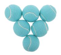 SOPOTUTU Balones de Tenis de Goma Azul Claro para Entrenamiento de Principiantes 6 Unidades para Práctica Juvenil de Patio Balones de Práctica Resistentes y Fáciles de Detectar