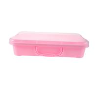 SOPOTUTU Bandeja Apilable para Caja Sensorial Transparente Rosa Contenedor de Plástico Portátil para Arena Mágica y Manualidades Infantiles Accesorios Creativos para Niñas