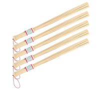 SOPOTUTU Bastones de Masaje de Bambú para Espalda y Cuello 5 Varillas de 57 CM Kit Manual para Masaje de Puntos de Presión, Uso en Casa, Oficina y Viajes