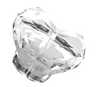 SOPOTUTU Botón para Cisterna de Inodoro Forma de Corazón Transparente Accesorio Funcional y Decorativo para Baño Compatible con Múltiples Fácil de Usar y Reemplazar Añade y al