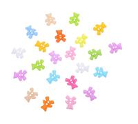 SOPOTUTU Botones con forma de oso de plástico 100 unidades para costura y manualidades, botones decorativos para ropa y álbum de recortes, bricolaje y pintura, diseño de dibujos animados