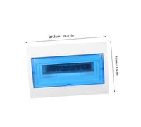 SOPOTUTU Caja de Interruptores Plástica Resistente la Intemperie Vías con Riel Din para Uso Exterior Hogar y Comercio