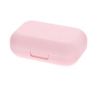 SOPOTUTU Caja para Lentes de Contacto Doble con Tapa Hermética, Diseño Compacto y Portátil en Color Rosa Mate, Estuche para Viaje y Almacenamiento Seguro de Lentes de Contacto