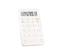 SOPOTUTU Calculadora Básica Portátil para Estudiantes con Dígitos Diseño Compacto y Botones Redondos Cómodos Accesorio Escolar Oficina Color Blanco