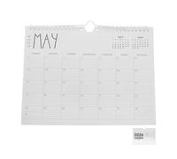 SOPOTUTU Calendario de Pared Colgante Mensual con Encuadernación Doble Alambre Papel Grueso Planificador Anual Minimalista Inglés para Oficina y Hogar Organización y Planificación de Enero