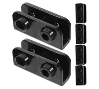 SOPOTUTU Conector para Tienda de Campaña al Aire Libre 6 Piezas, Unión de Esquina de Plástico Negro para Varillas, Adaptador de Codo Resistente para Estructura de Carpa Plegable,