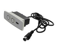 SOPOTUTU Controlador de Sillón Reclinable Eléctrico con USB, 2 Botones y 5 Pines, Abs Resistente, Control Manual para Sillón Elevador Eléctrico, Reemplazo para Sofá en Hogar y Oficina