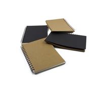SOPOTUTU Cuaderno Espiral Vintage A5 de Papel Kraft Portátil y Liviano para Dibujo Artístico y Escritura Diaria, Adecuado para Estudiantes