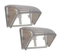 SOPOTUTU Cubierta para Enchufe Eléctrico Exterior Doble, Resistente Lluvia y Uv, Funda Protectora para Cargador de Vehículos Eléctricos, Montaje Superficie, Color Negro, 2 Piezas