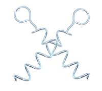 SOPOTUTU Estacas De Fijación para Trampolines y Camping, Anclaje De Tornillo De Hierro Resistente, Juego De 2 Piezas, para Exteriores y Fijación De Perros En Jardín y Campamento