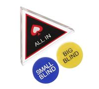 SOPOTUTU Fichas de Póker Doble Capa con Botones de Crupier Fichas para Apuestas Pequeñas y Grandes Marcador All In para Fiestas Cartas Sociales