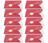 SOPOTUTU Juego de 20 Tarjetas de Invitación de Boda Chinas Rojas con Sobres Papel de Tamaño Estándar para Banquetes Despedidas de Soltera y Fiestas de Compromiso