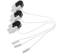 SOPOTUTU Juego de 3 Interruptores de Luz de Baño Cordón de Tracción Material PC y Metal Repuesto para Lámparas de Pared Adecuado para Hogar y Oficina